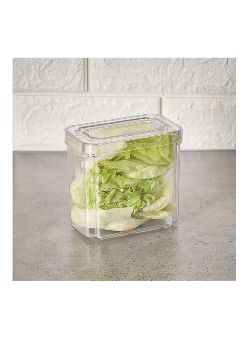 Home Box - Sistematico Stackable Fridge Organizer with Lid Clear 12.3 x 7.5cm - Image 1
