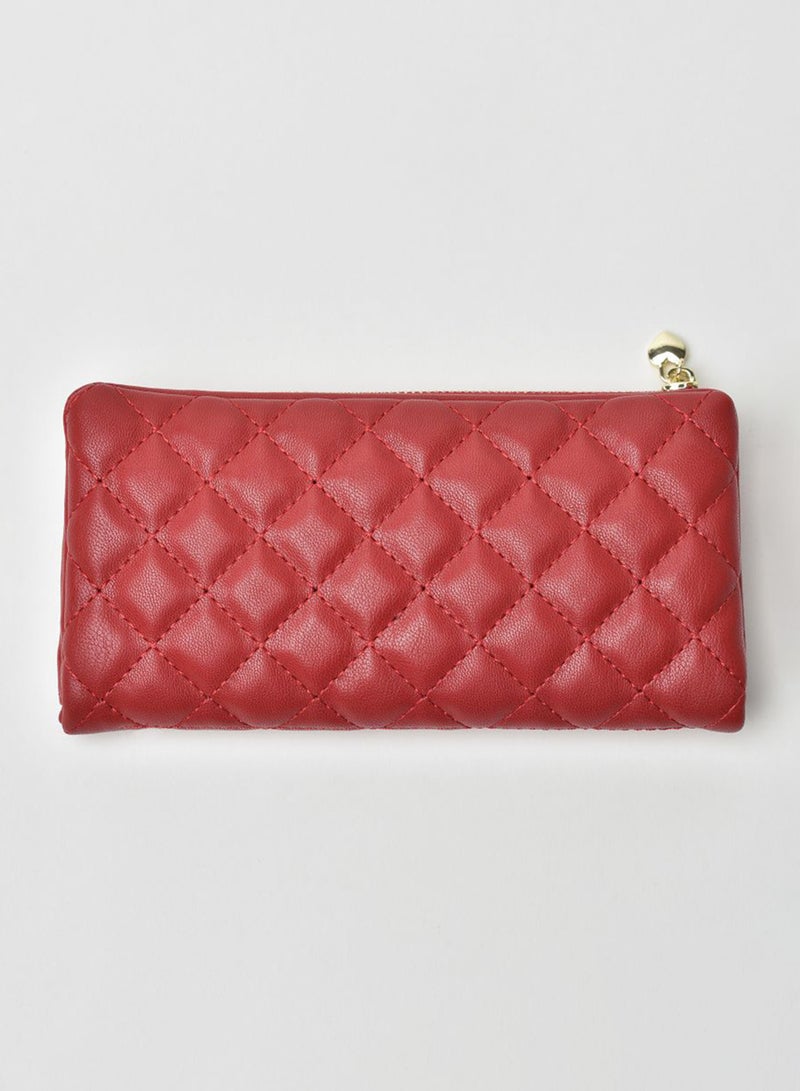 جوف محفظة يد عصرية بتصميم أنيق للنساء أحمر - Image 2