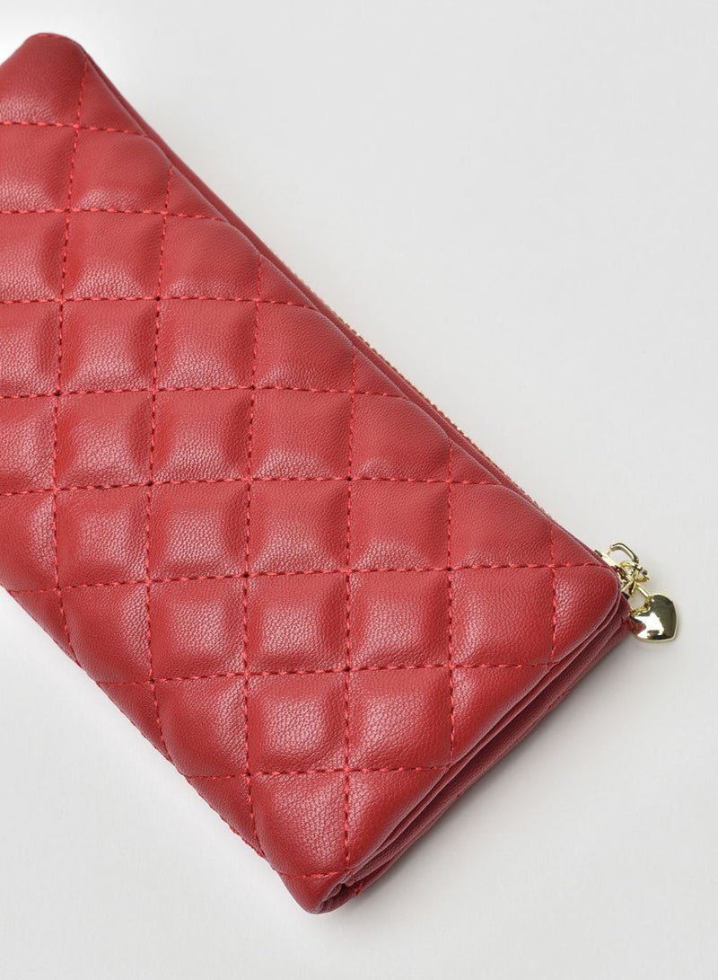 جوف محفظة يد عصرية بتصميم أنيق للنساء أحمر - Image 4