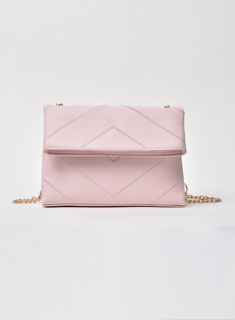 Striped Pattern Chain Strap Crossbody Bag Pink - v1647412440/N48134787A_2