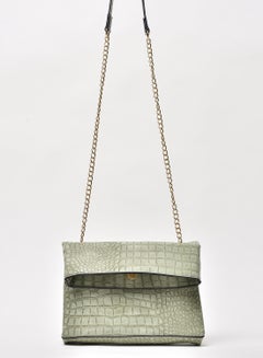 Stylish Animal Pattern Chain Strap Crossbody Bag Green