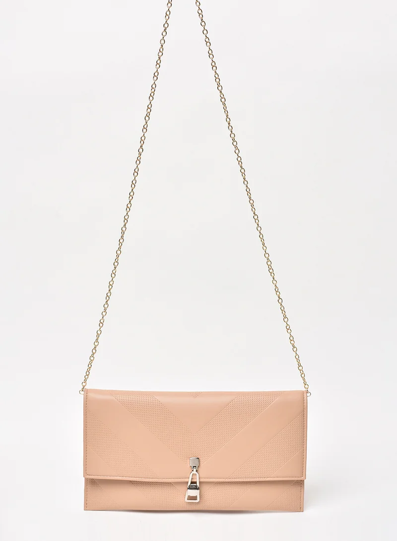 Jove Textured Pattern Chain Strap Crossbody Bag