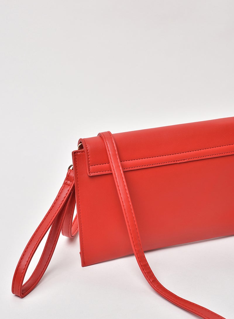 Jove - Flap Closure Shoulder Bag Red - Image 1