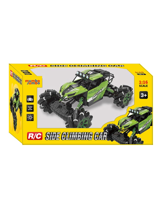 mumbo Jumbo - 1:16 Remote Control Side Climbing Car For Kids Above 3 Years Old, With Light And Music Feature, Sturdy Design And High Speed 27 x 18.5 x 15.5cm - Image 1