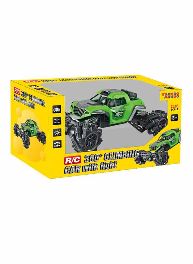 1:16 Remote Control Climbing Car With Remote For Kids Above 3 Years Old, With Light And Music Feature, Sturdy Design And High Speed 35 x 20 x 22cm 