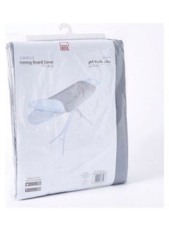 Home Box Camille Fire Retardant Ironing Board Cover With Drawstring Grey/Black 122x38cm  - Image 3