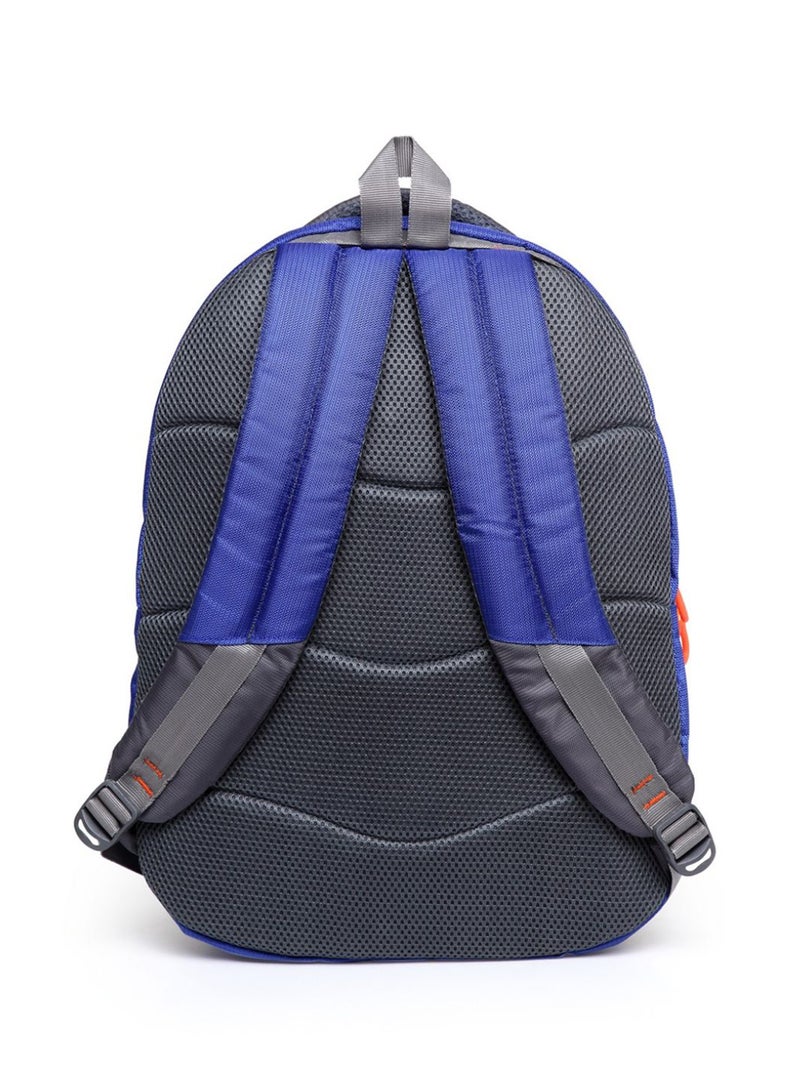 TEAKWOOD Printed Unisex Polyester Backpack Compatible with 15" Laptop Blue/Grey  - Image 2