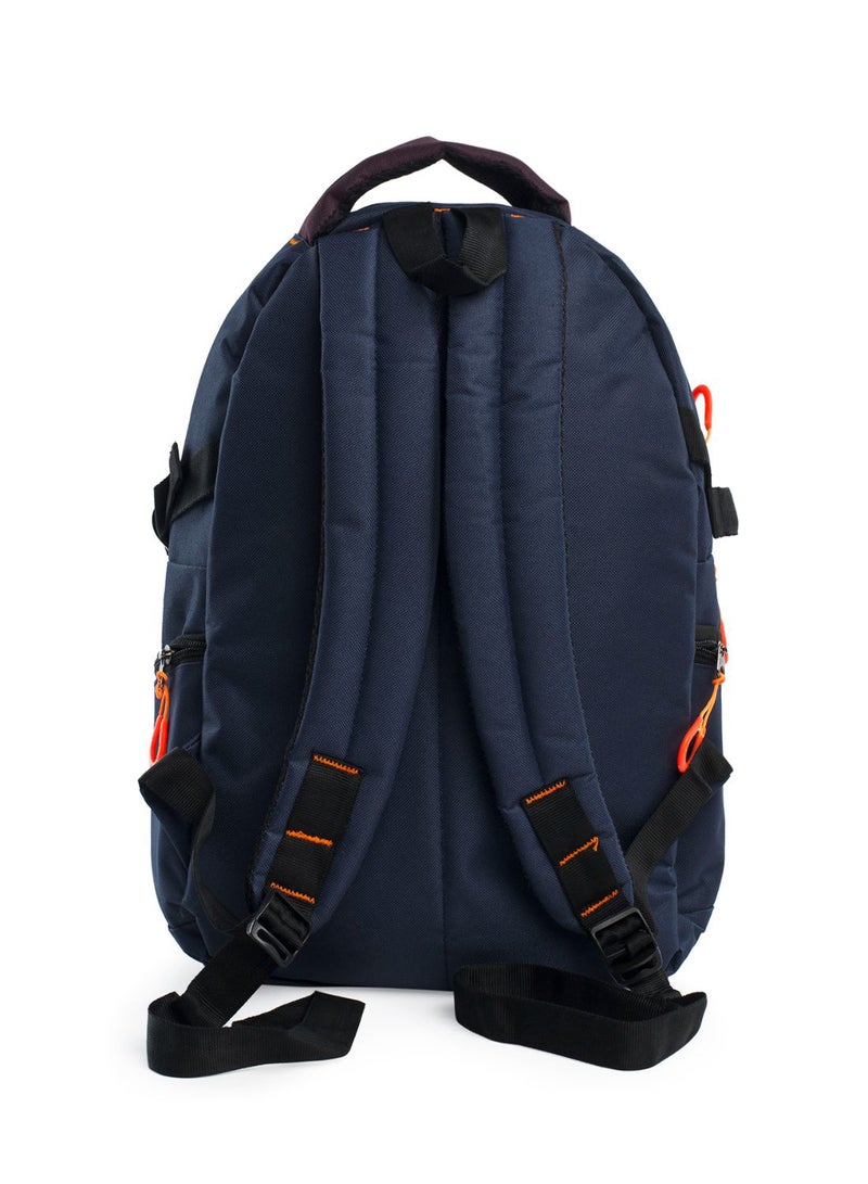 TEAKWOOD - Unisex Polyester Backpack Compatible with 15" Laptop Blue/Maroon - Image 1