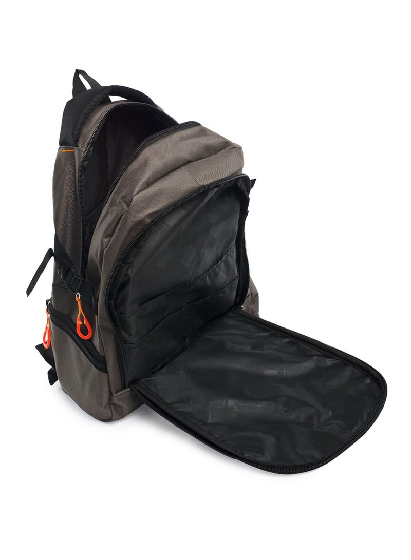 TEAKWOOD Unisex Polyester Backpack Compatible with 15" Laptop Grey/Black  - Image 5