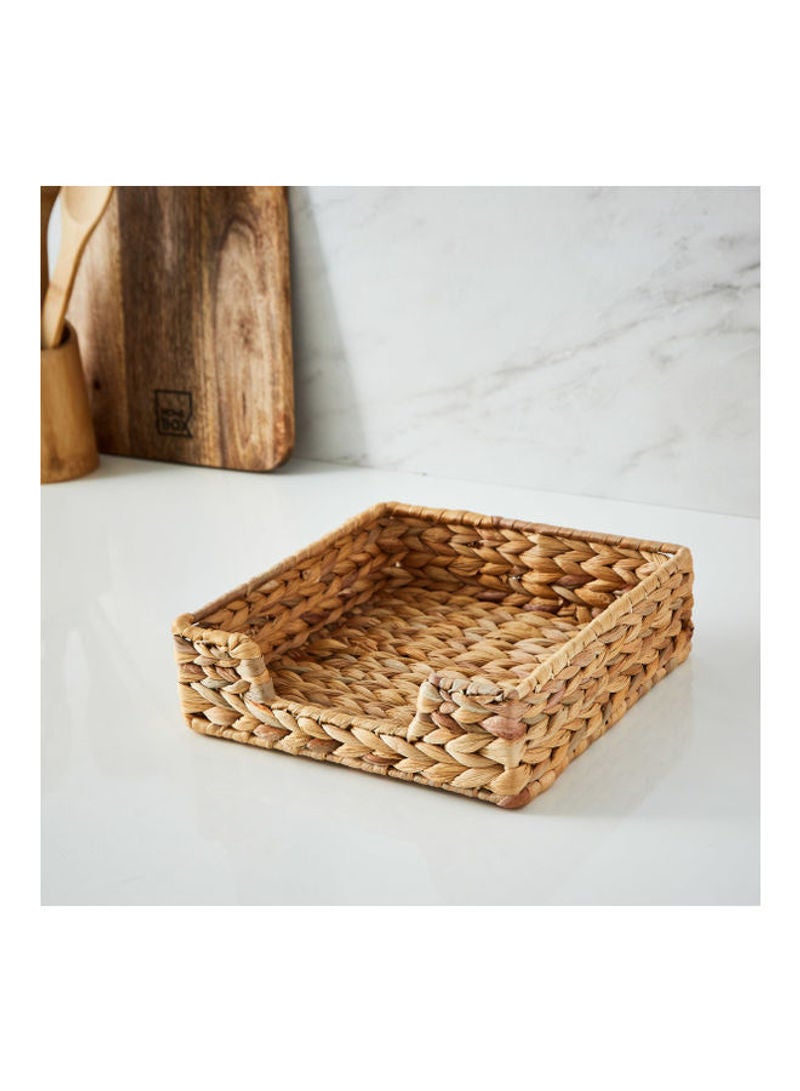 Home Box Natura Water Hyacinth Kitchen Organiser Beige 23x23x7cm - Image 2