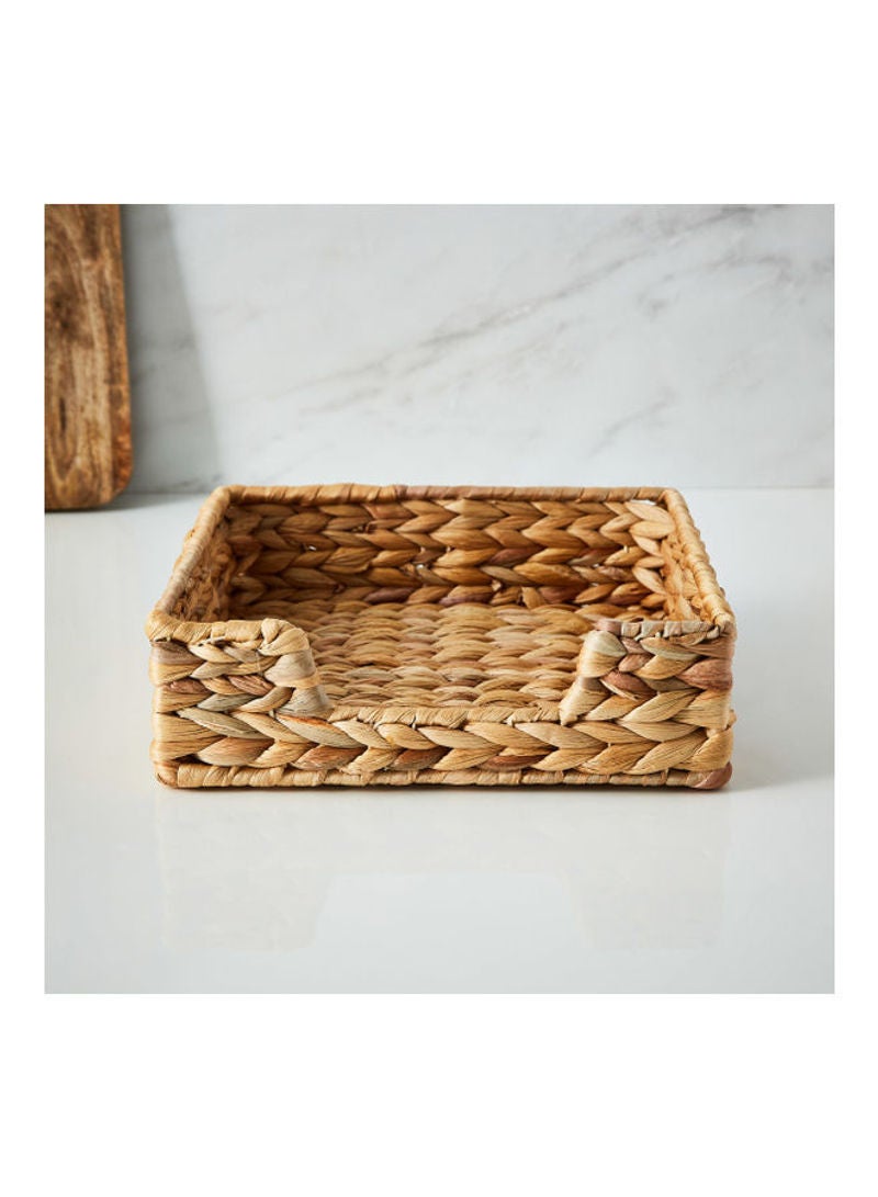 Home Box Natura Water Hyacinth Kitchen Organiser Beige 23x23x7cm - Image 3