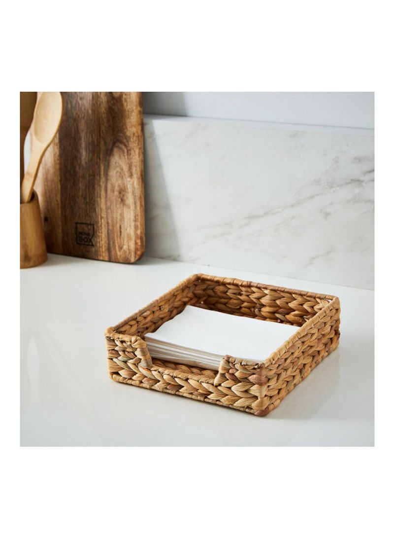 Home Box Natura Water Hyacinth Kitchen Organiser Beige 23x23x7cm - Image 5