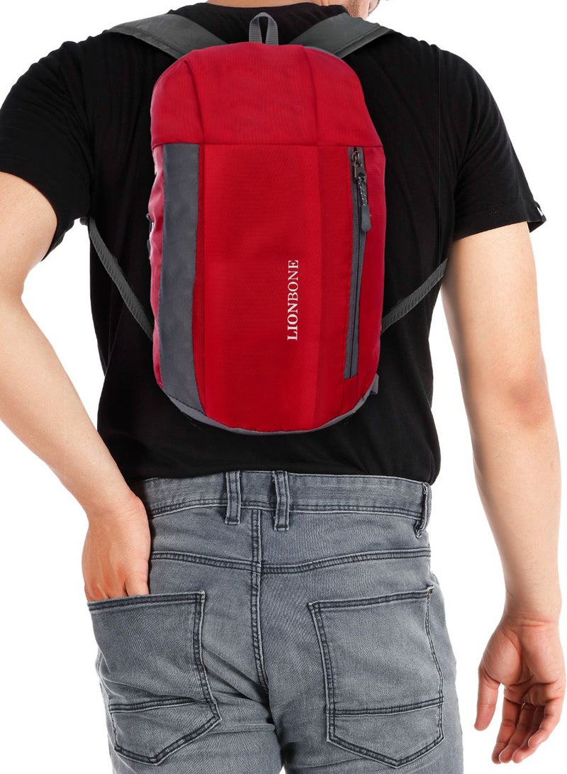 LIONBONE - Combo of Backpack, Pouch and Sipper Red/Grey - Image 1