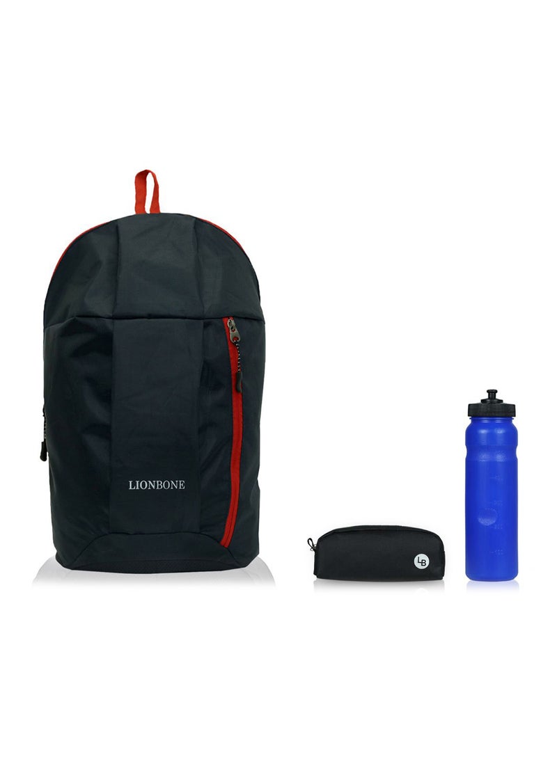 LIONBONE - Logo Printed Backpack With Sipper And Pouch Blue - Image 1