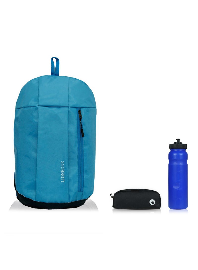 LIONBONE - Logo Printed Backpack With Sipper And Pouch Blue - Image 1