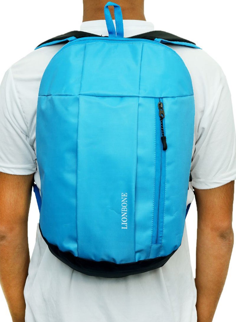 LIONBONE - Logo Printed Backpack With Sipper And Pouch Blue - Image 1