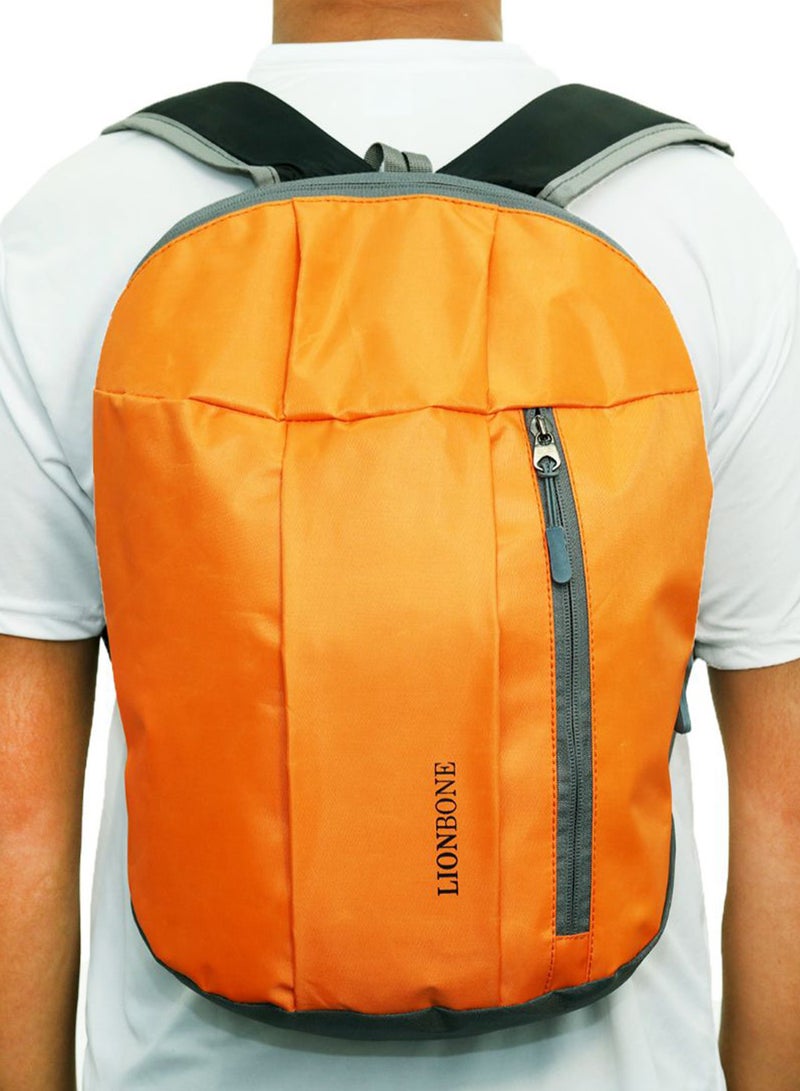 LIONBONE - Combo of Backpack, Pouch and Sipper Orange/Grey - Image 1