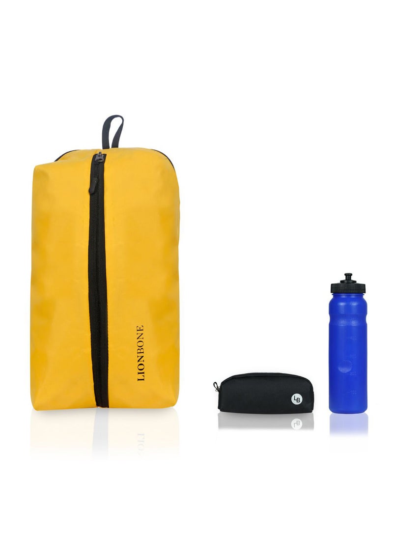 LIONBONE Combo of Backpack, Pouch and Sipper Yellow  - Image 1