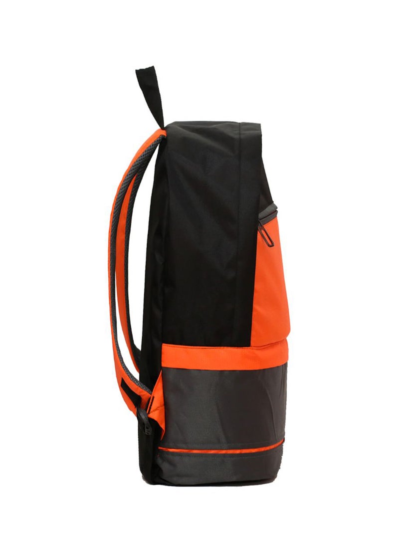 Combo of Polyester Backpack with zip closure compatible with 15' Laptop, Polyester Pouch and Plastic Sipper Orange/Grey/Black - v1647412541/N49326519A_4