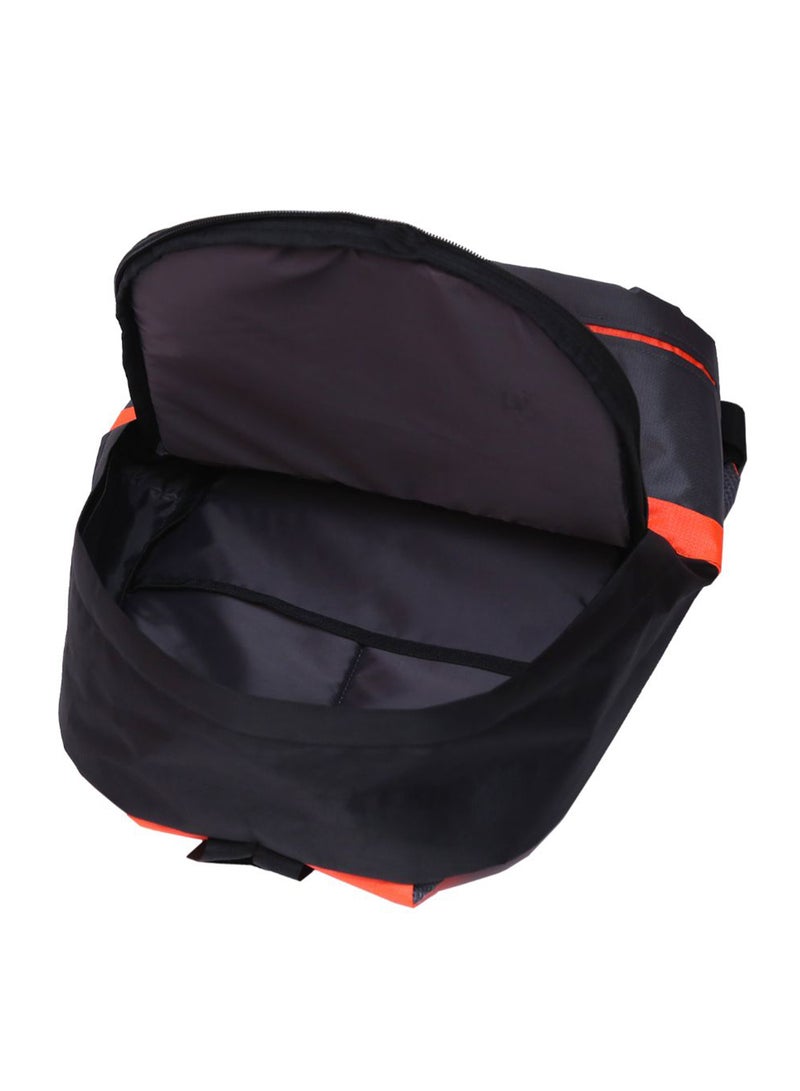 Combo of Polyester Backpack with zip closure compatible with 15' Laptop, Polyester Pouch and Plastic Sipper Orange/Grey/Black - v1647412542/N49326519A_6