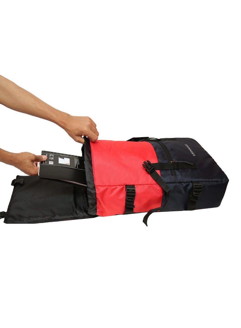 LIONBONE - Logo Printed Backpack Black/Red/Navy Blue - Image 1