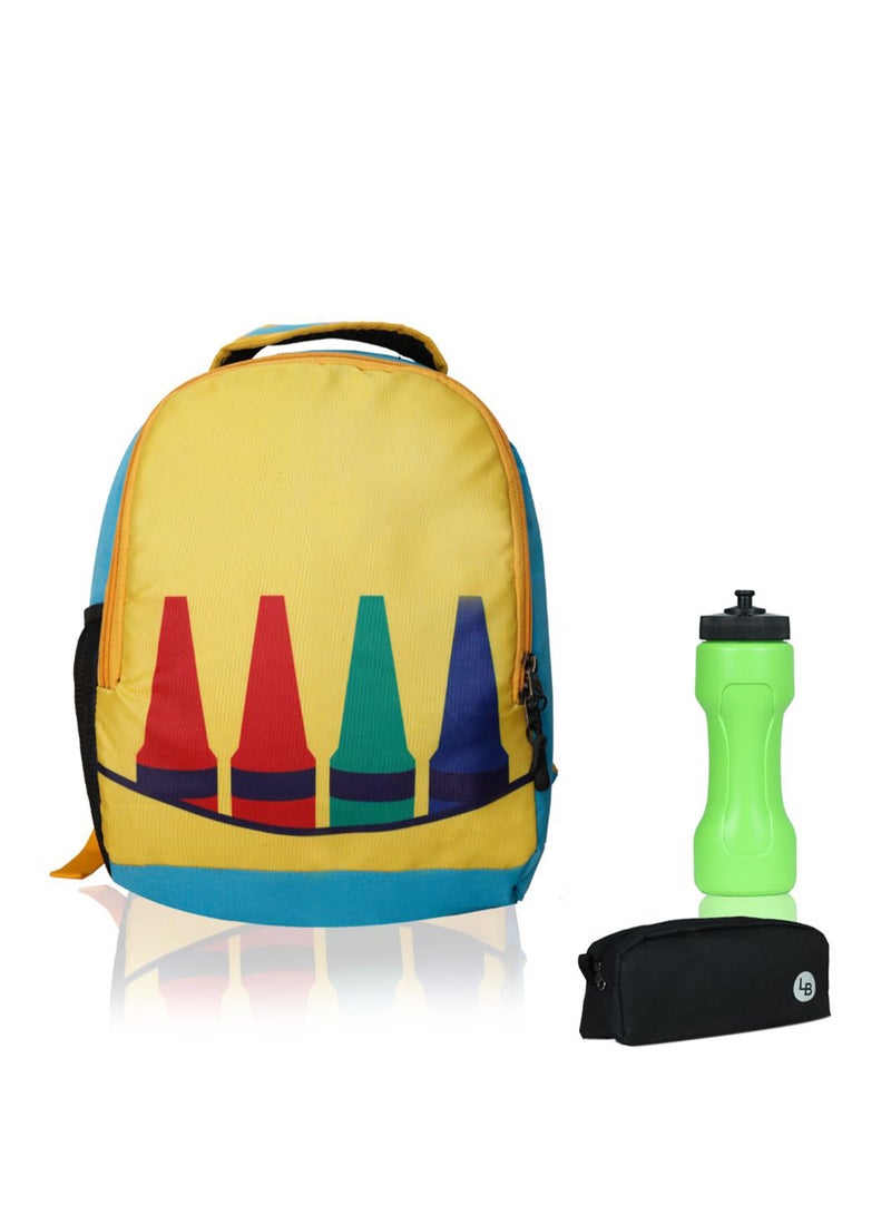 Kids Backpack With Sipper And Pouch Yellow/Black/Green - v1647412550/N49566378A_1