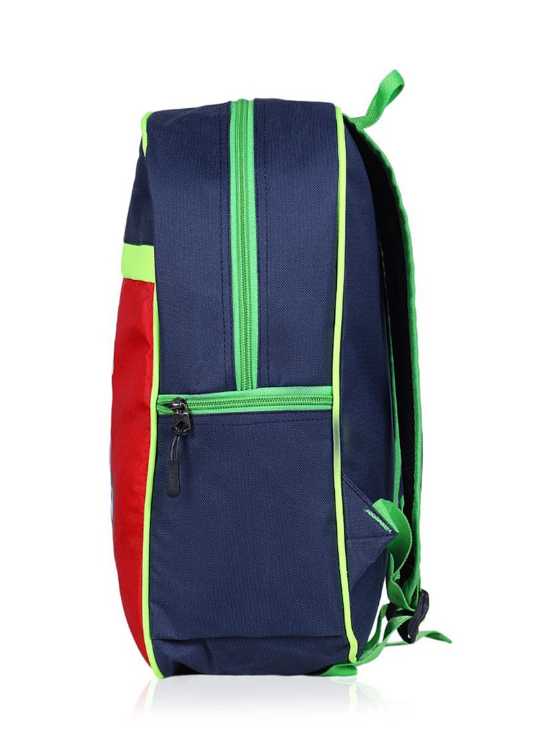 LIONBONE Combo of Animal Printed Polyester Kids Backpack with zip closure Ideal for 4-6 years age group, Plastic Sipper And Polyester Pouch Red-Navy  - Image 4