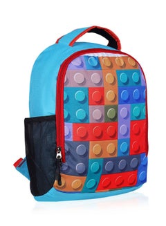 LIONBONE Combo of Printed Polyester Kids Backpack with zip closure Ideal for 4-6 years age group, Plastic Sipper And Polyester Pouch SkyBlue-Red  - Image 3