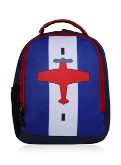 LIONBONE Aeroplane printed Polyester Kids Backpack with zip closure Ideal for 4-6 years age group, Plastic Sipper And Polyester Pouch Multicolour  - Image 3