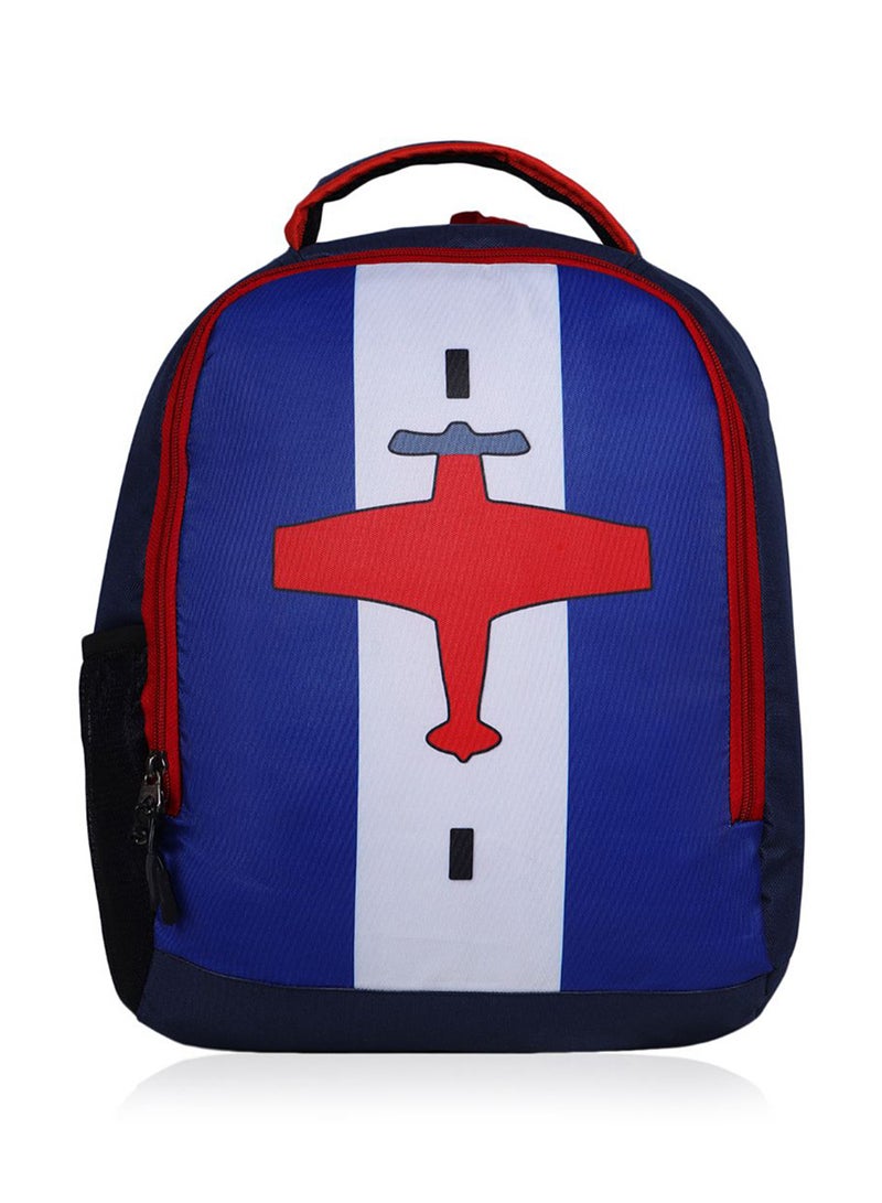 LIONBONE Aeroplane printed Polyester Kids Backpack with zip closure Ideal for 4-6 years age group, Plastic Sipper And Polyester Pouch Multicolour  - Image 3