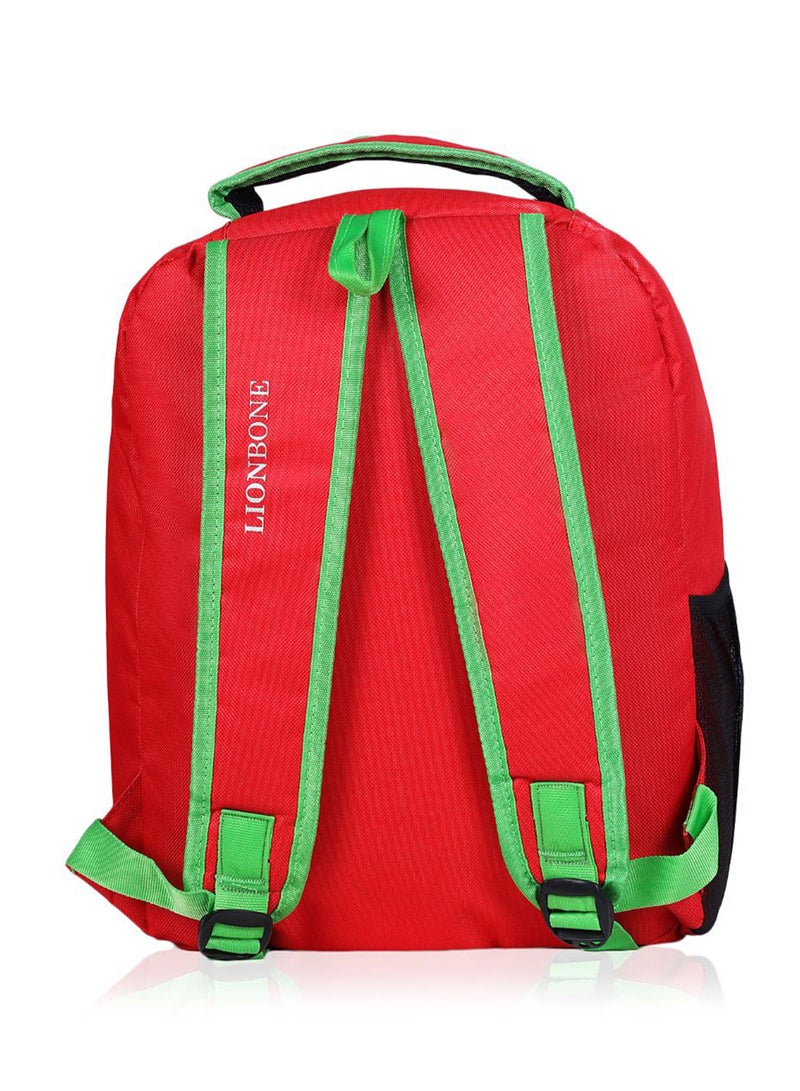 LIONBONE Kids Backpack With Sipper And Pouch White/Black/Green  - Image 2