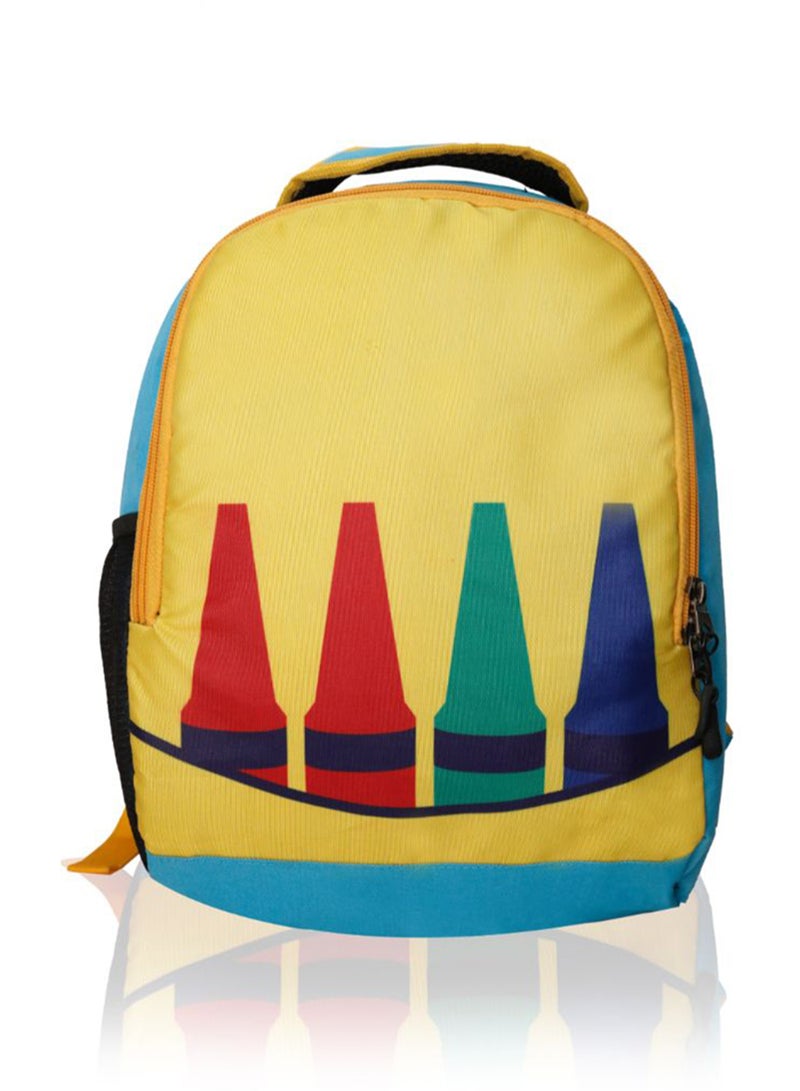 LIONBONE Polyester Kids Backpack with zip closure Ideal for 6-8 years age group, Plastic Sipper And Polyester Pouch Yellow/Black/Green  - Image 3