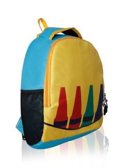 LIONBONE Polyester Kids Backpack with zip closure Ideal for 6-8 years age group, Plastic Sipper And Polyester Pouch Yellow/Black/Green  - Image 4