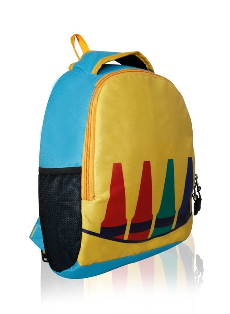 LIONBONE Polyester Kids Backpack with zip closure Ideal for 6-8 years age group, Plastic Sipper And Polyester Pouch Yellow/Black/Green  - Image 4