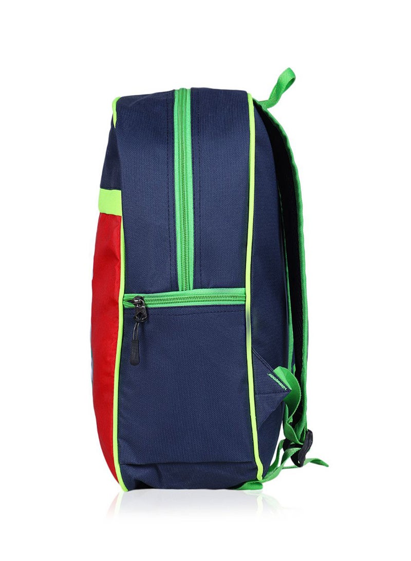 Combo of Animal Printed Polyester Kids Backpack with zip closure Ideal for 6-8 years age group, Plastic Sipper And Polyester Pouch Navy/Red/Green - v1647412564/N49566401A_5