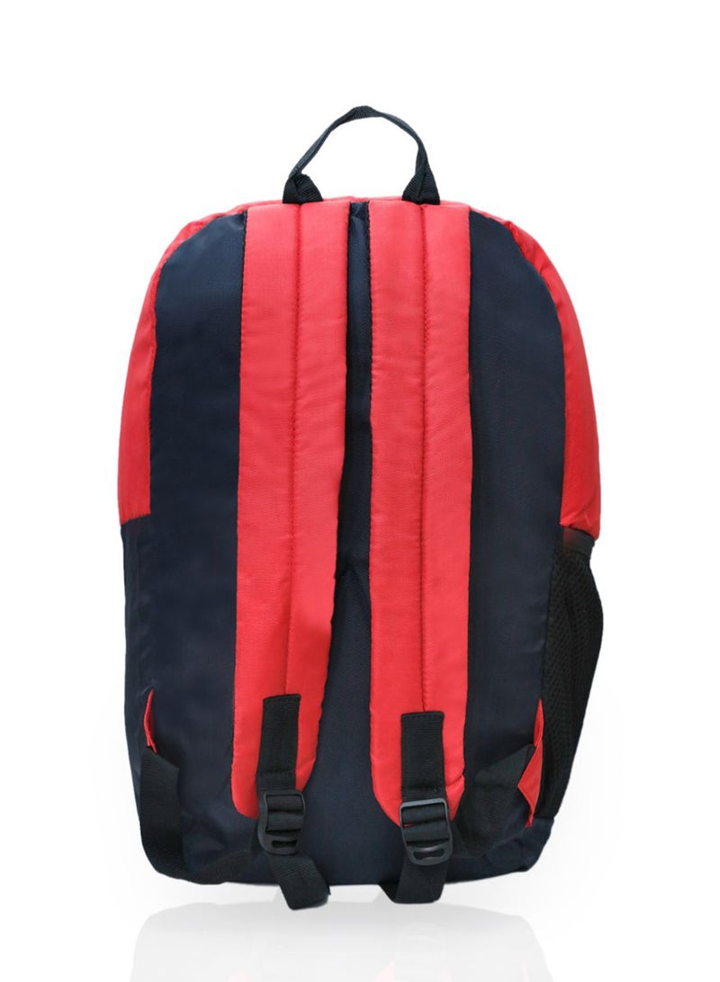 22L Water Resistant Unisex Polyester Laptop Backpack with Zip closure compatible with 13' Laptop Red/Navy - v1647412584/N49566442A_2