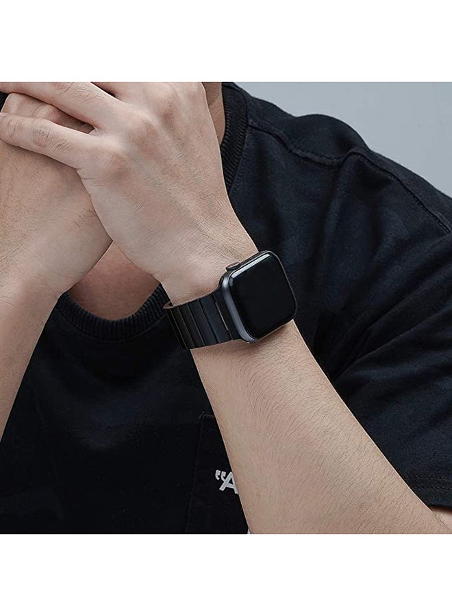 Techshare - Replacement Steel Band For Apple Watch Series 7 45mm Black - Image 1