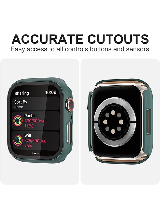 Techshare - Protective Case With Screen Protector For Apple Watch 41mm Green - Image 1