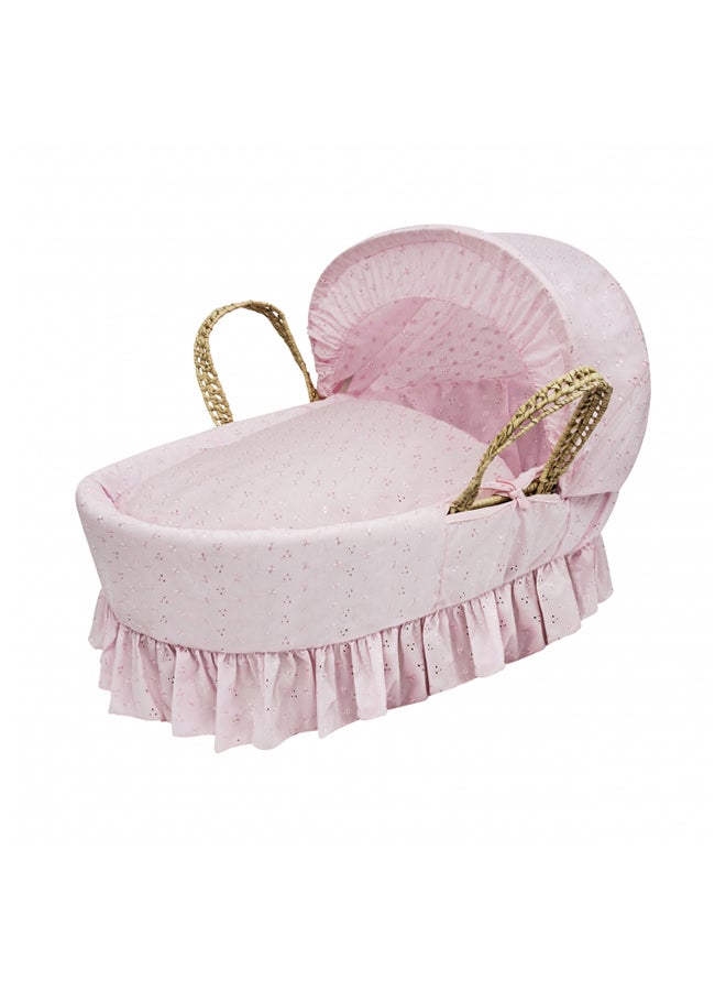 Kinder Valley Broderie Anglaise Palm Moses Basket - Image 1