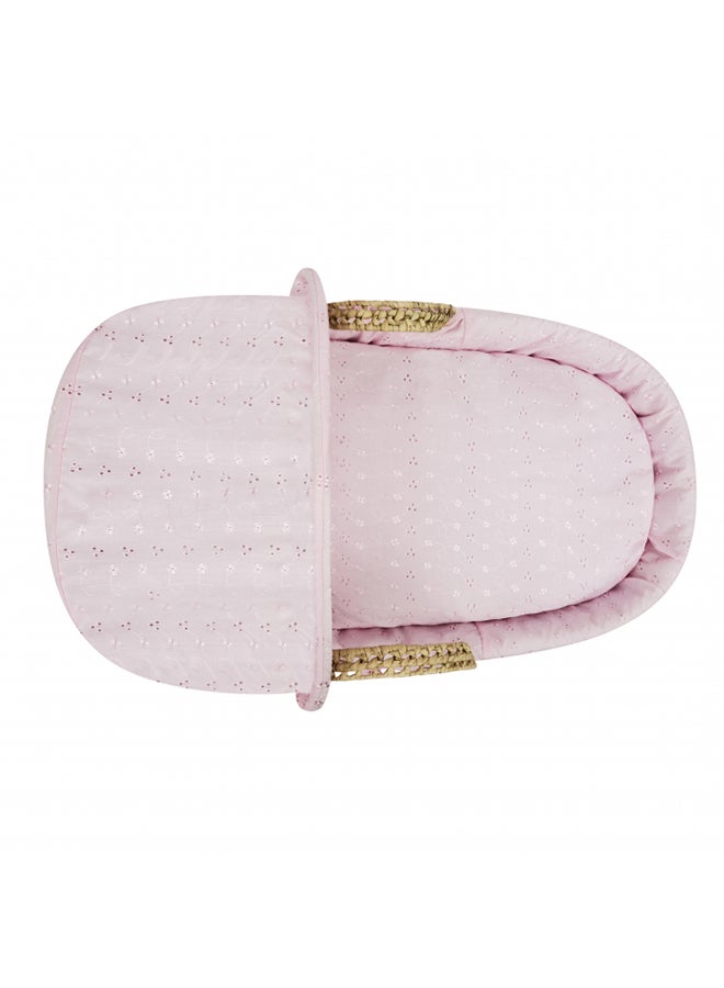 Kinder Valley Broderie Anglaise Palm Moses Basket - Image 3