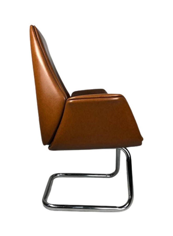 elhelow style Leather Waiting Chair Brown 50x110x50 cm Brown 50x110x50 cmcm 