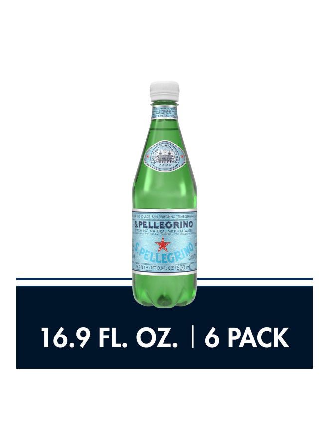 Natural Mineral Sparkling Water Pet 500ml Pack of 6