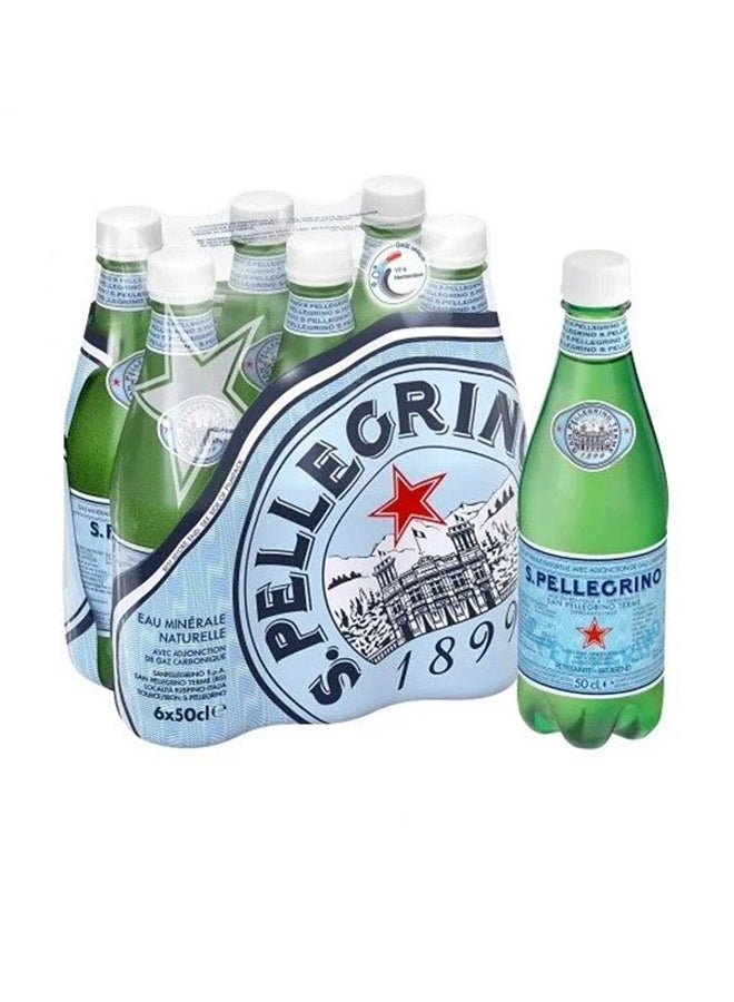 Natural Mineral Sparkling Water Pet 500ml Pack of 6