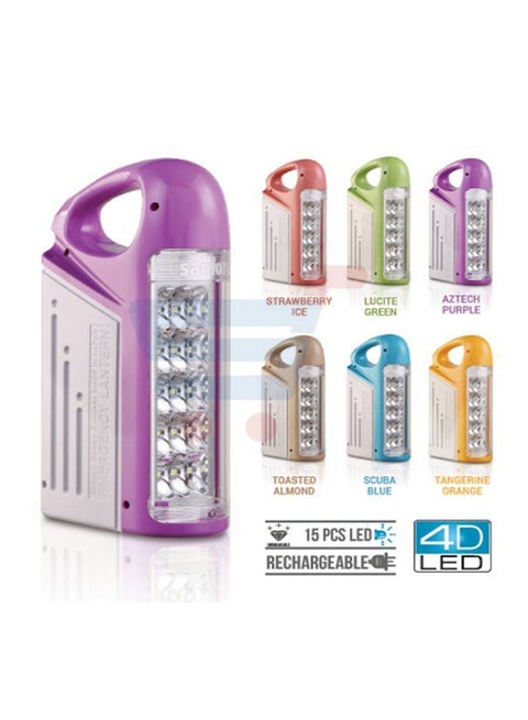 15-Piece LED SuperStar Rechargeable Emergency Lantern Multicolour