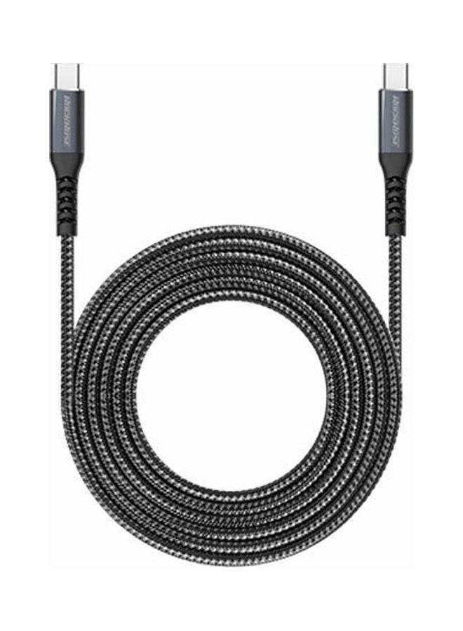 روكروز 3A 60W Max 2M Type-C To Type-C Cable Midnight Blue-Black  - Image 1