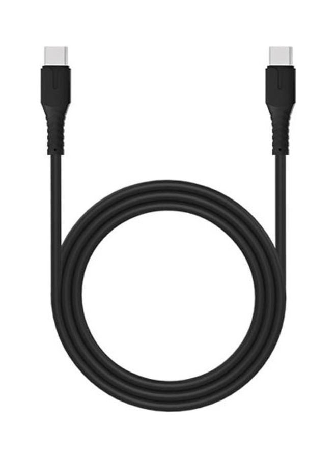 روكروز 3A 60W Max 1M Type-C To Type-C Cable Black  - Image 1
