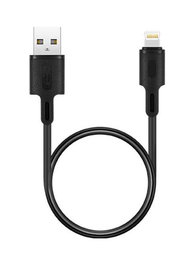 ROCKROSE - 2.4A 30CM Lightning Cable Black - Image 1