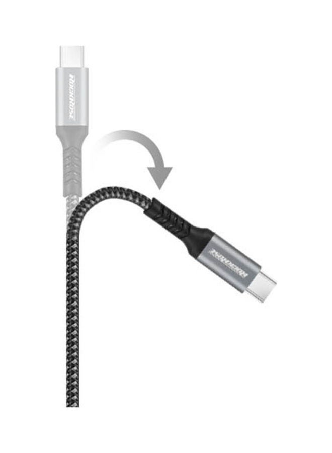 روكروز 3A 60W Max 2M Type-C To Type-C Cable Midnight Blue-Black  - Image 2