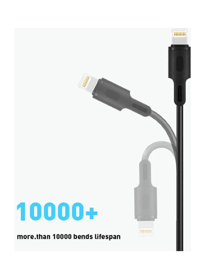 ROCKROSE - 2.4A 30CM Lightning Cable Black - Image 1