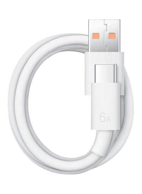 6A Data Cable USB-A to USB-C White